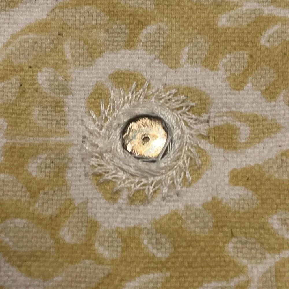 Pottery Barn Yellow Paisley Cotton Pillow Cover 24x24 Square Sham Boho